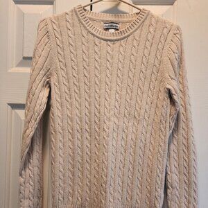 Croft & Barrow Cream Cable Knit Sweater - Size S